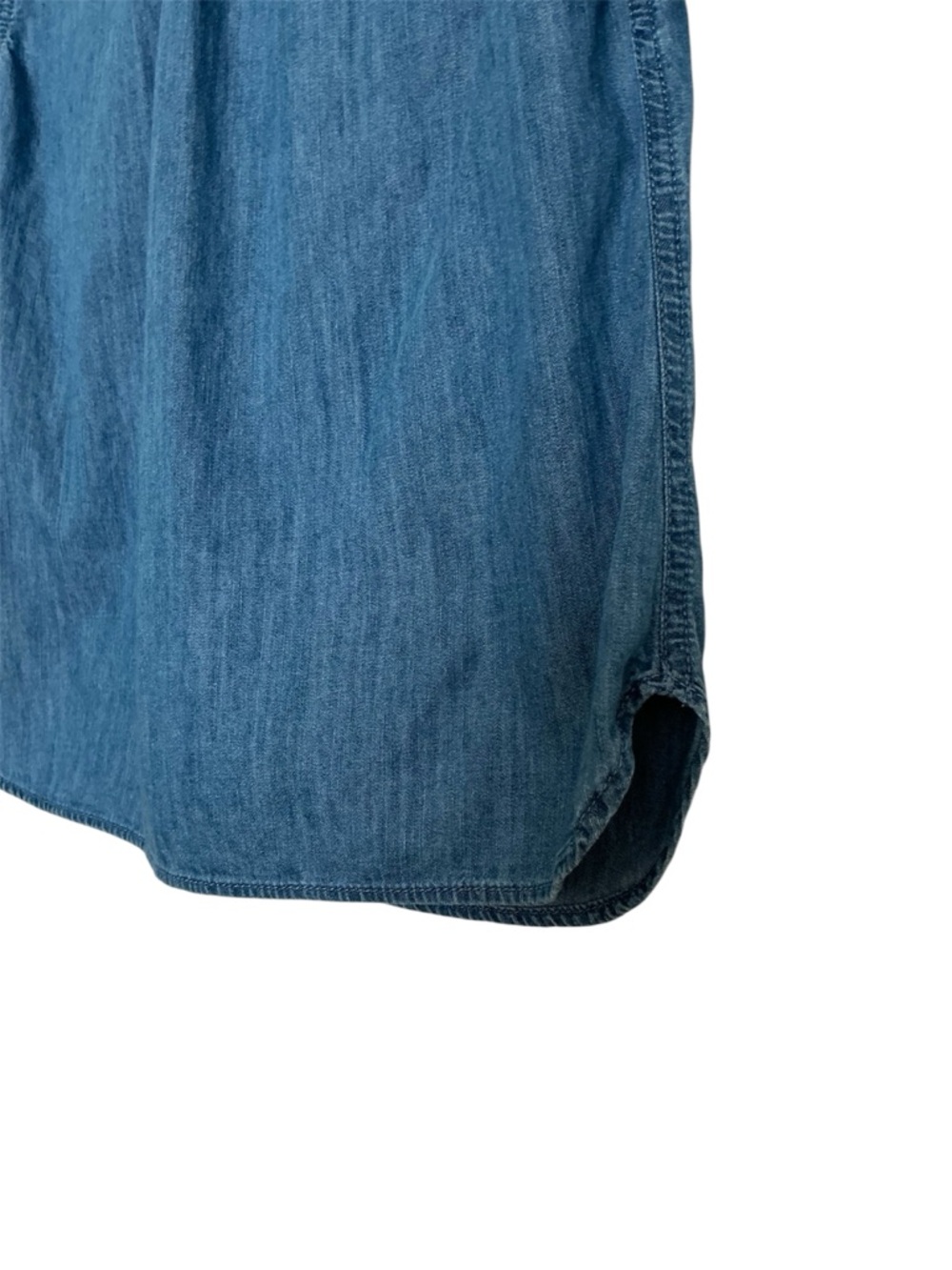 Talbots Chambray Henley Shirt - Light Blue - Picture 5 of 6